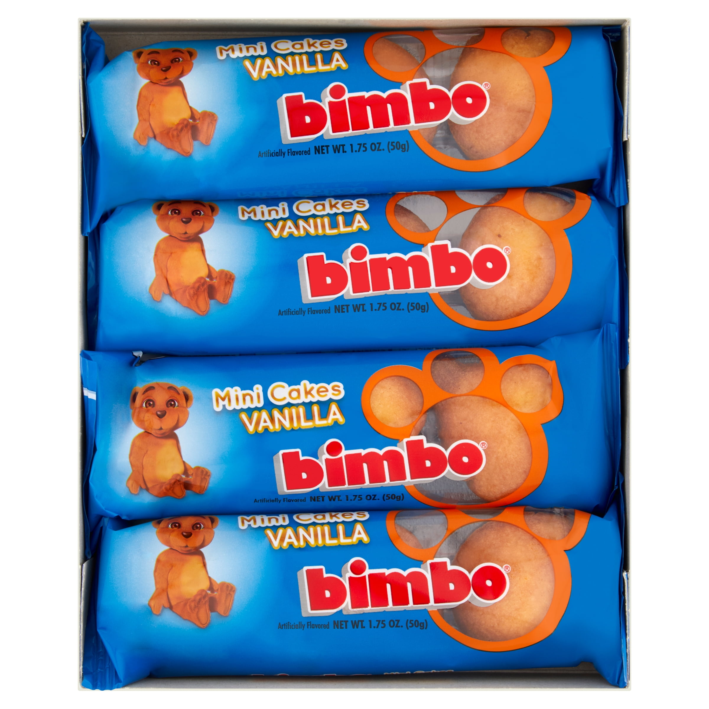 Bimbo Mini Vanilla Cake, Multipack, 1.9 oz, 4 Count, Shelf Stable