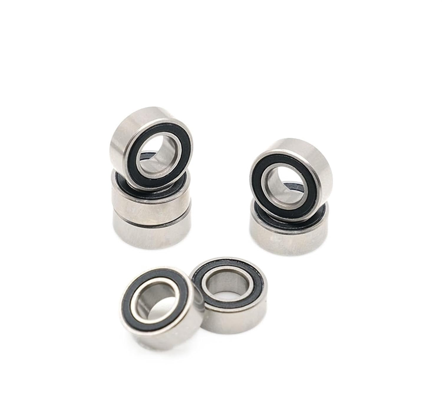 Bimetal Seal Shield Micro deep Groove Bearing 10PCS MR105RS 5x10x4mm ABEC-7 Ball Bearings Black Sealed