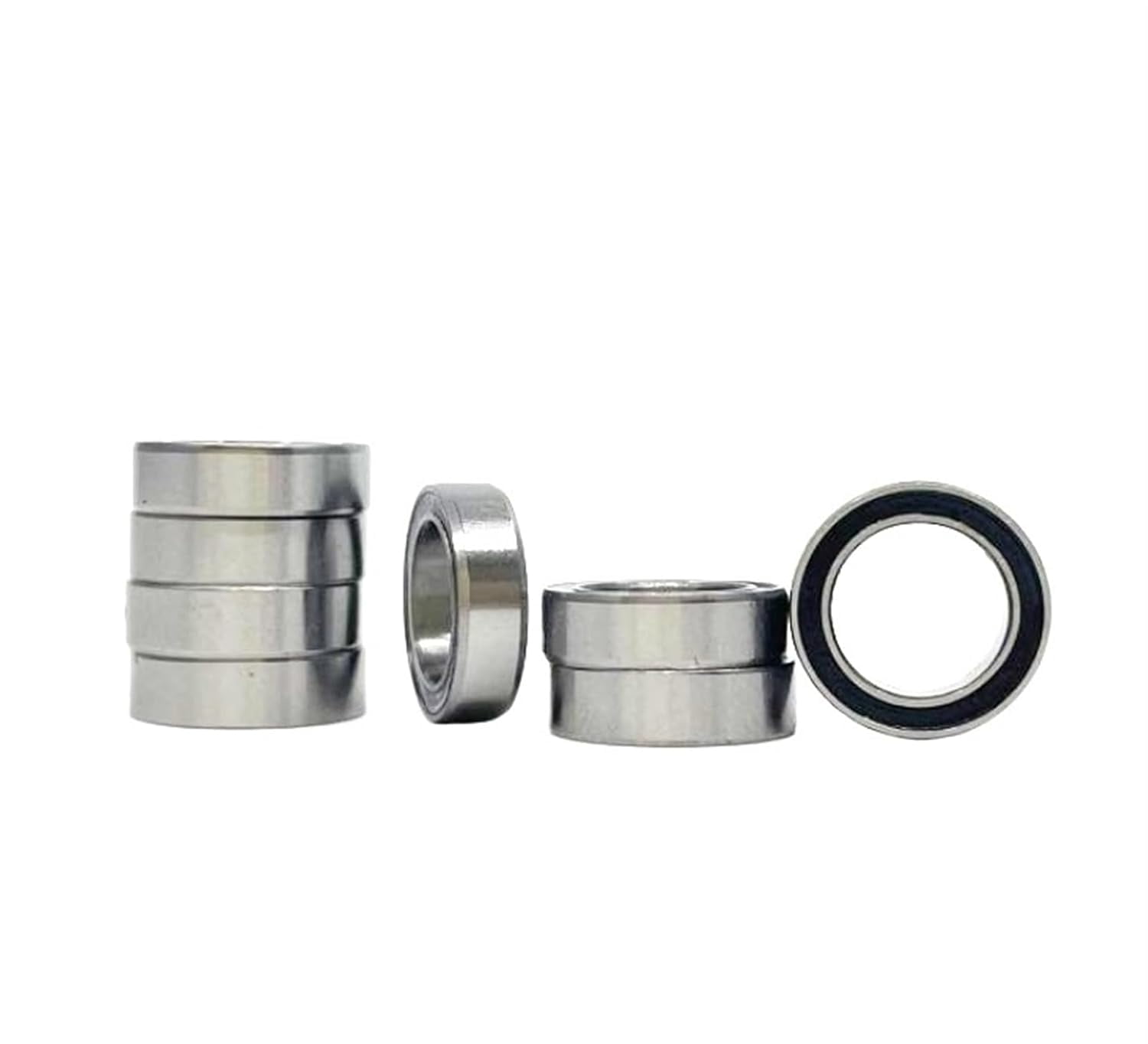 Bimetal Seal Shield Micro deep Groove Bearing 10PCS MR63-2RS 3x6x2.5mm Thin Wall Miniature Ball Bearings Black Rubber Seal Cover