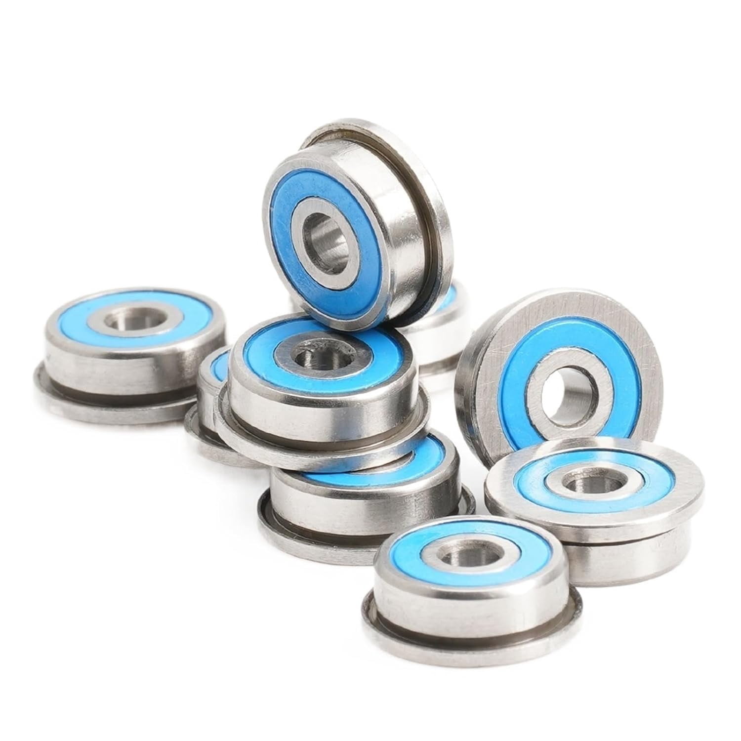 Bimetal Seal Shield Micro deep Groove Bearing 10pcs F623-2RS 3 * 10 * 4mm ABEC-7 Flange Ball Bearings