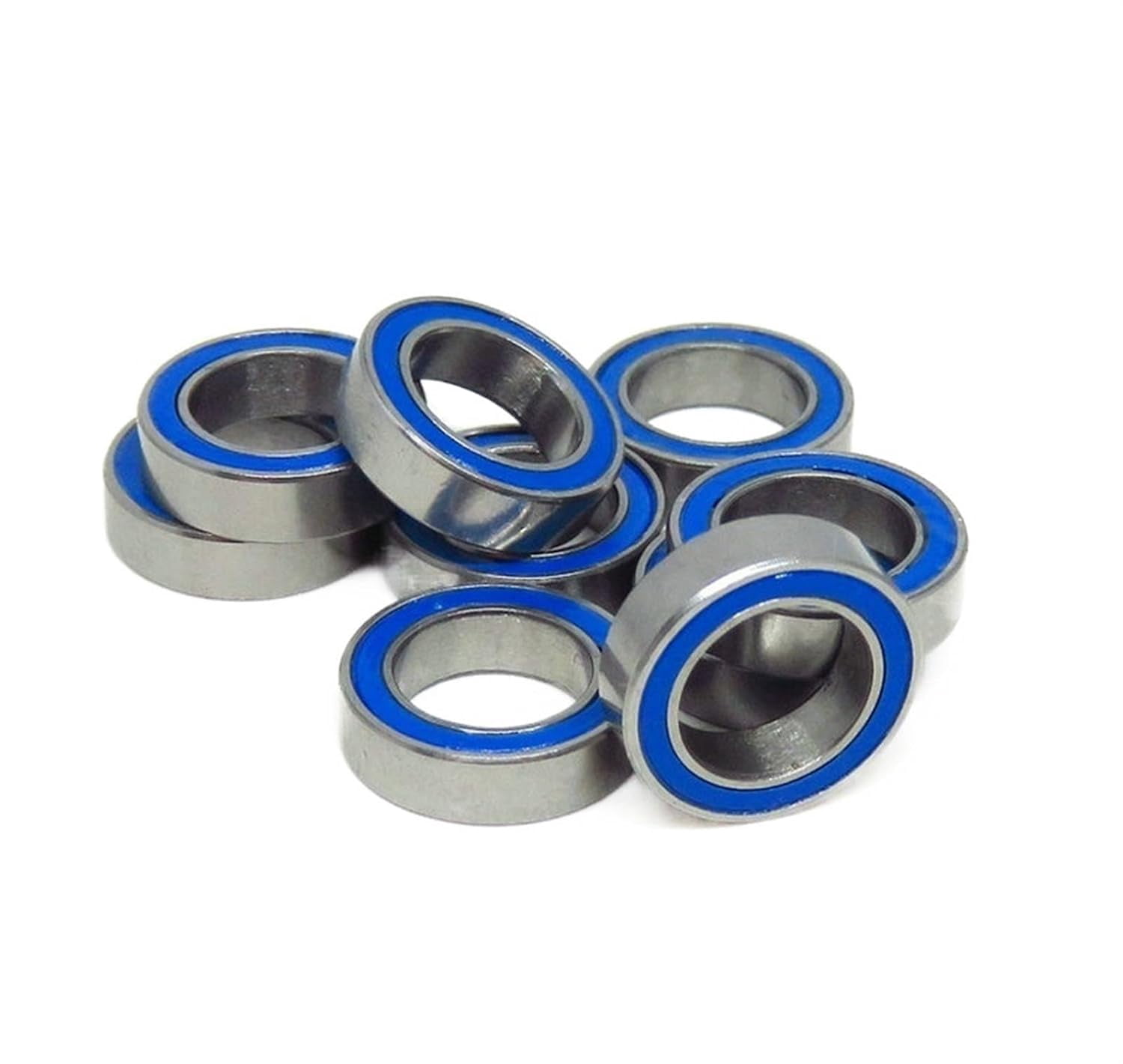 Bimetal Seal Shield Micro deep Groove Bearing 10pcs MR63-2RS 3x6x2.5mm ABEC-3 Miniature Ball Bearings Blue Seals Bearings