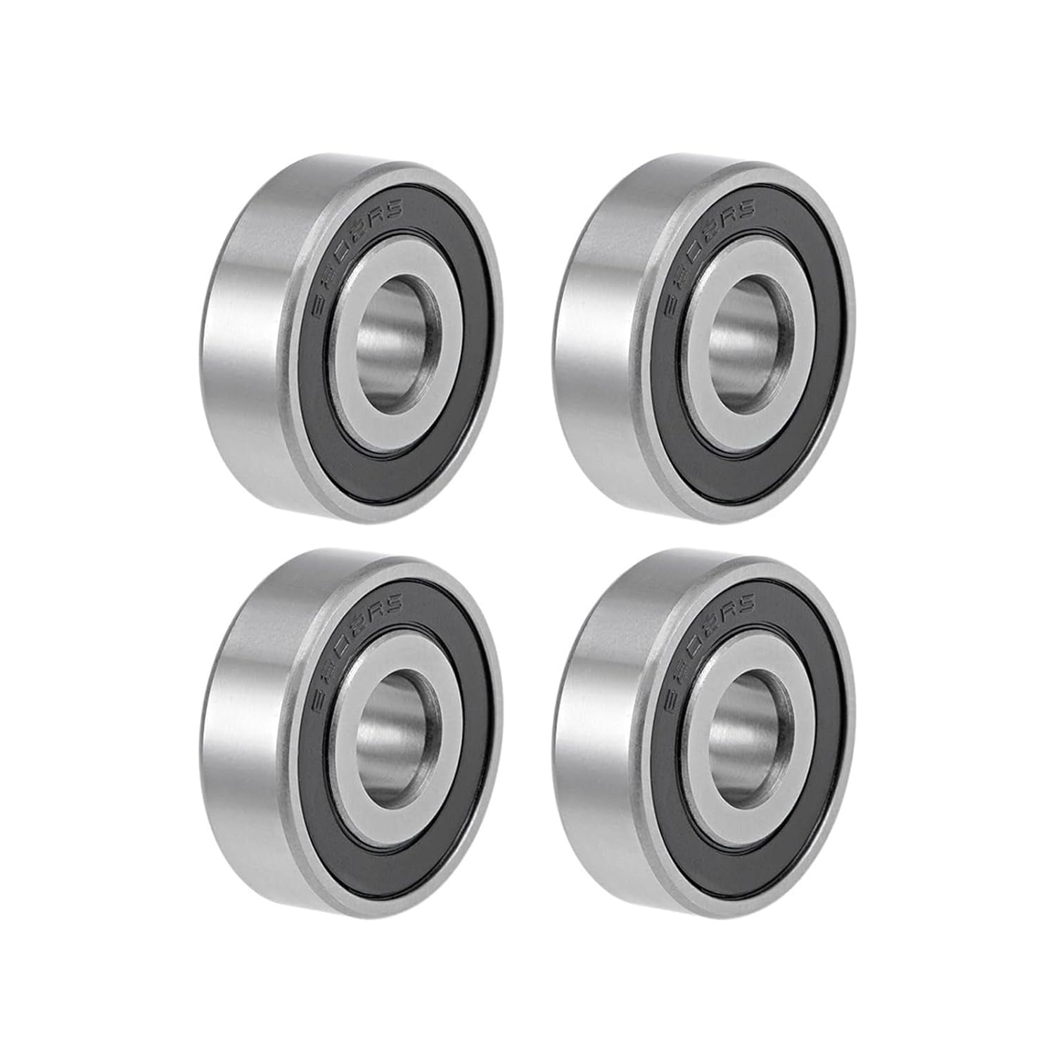 Bimetal Seal Shield Micro deep Groove Bearing 4pcs 6202-16-2RS 16 * 35 * 11mm Deep Groove Ball Bearings Double Sealed Chrome Steel