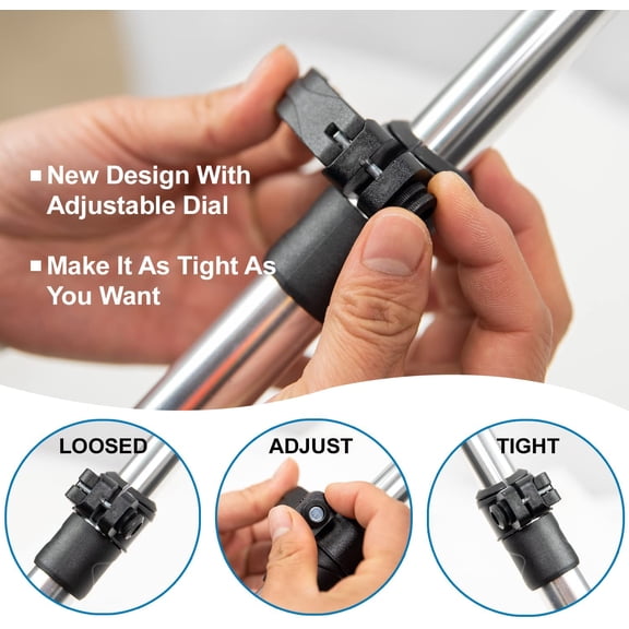 Bimini Adjustable Rear Support Pole Kit, Marine Grade Aluminum Pole Telescopic Design w/ 1 Diameter, All Fittings Included, 360 Degree Eye-end (Size 48 - Pole Length 48")$$Watercraft