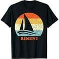 thumbnail image 1 of Bimini Bahamas Vintage Retro Sailboat Vacation T-Shirt, 1 of 2