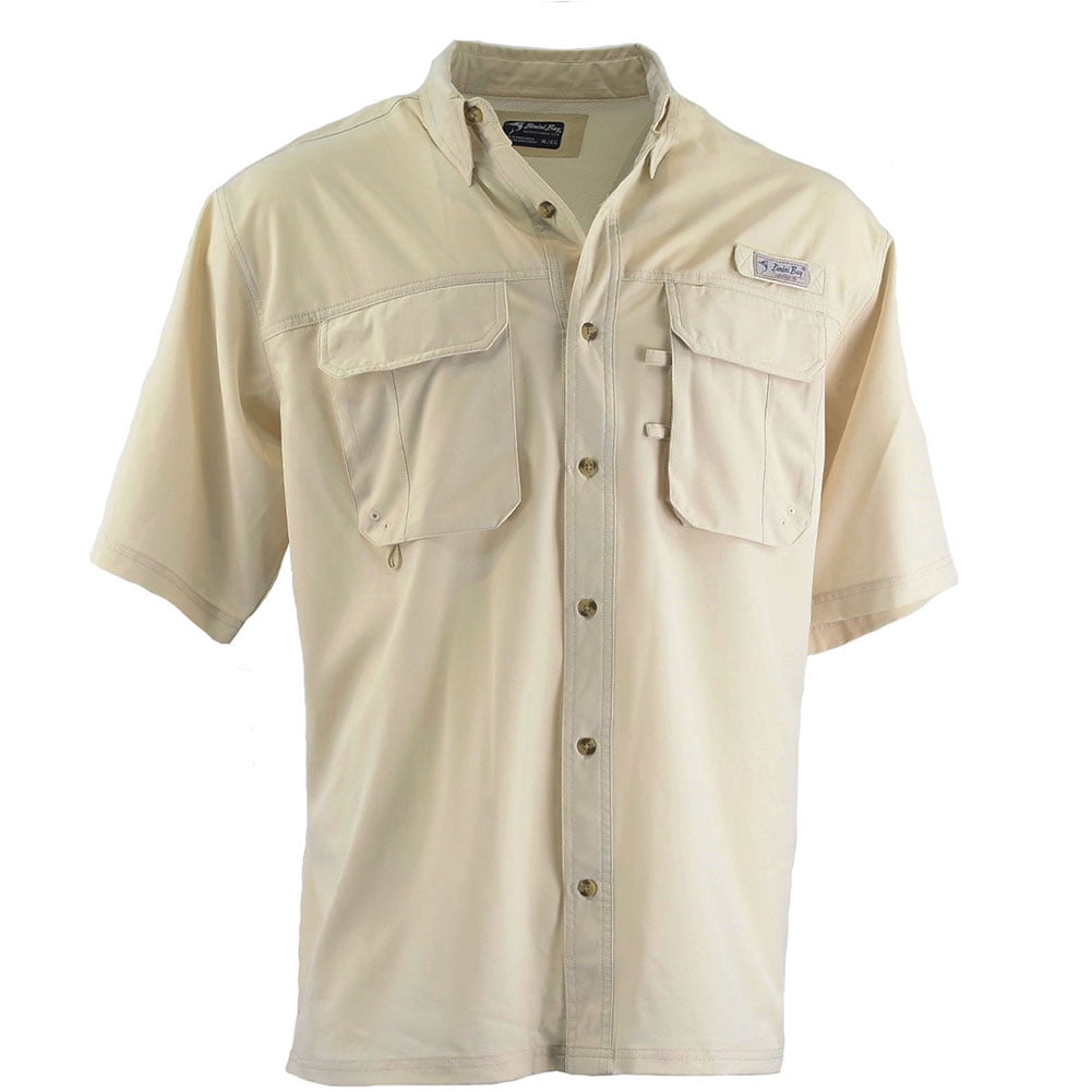 Bimini Bay Outfitters LTD Bimini Flats V Men's Short Sleeve Fishing Shirt Featuring BloodGuard Plus