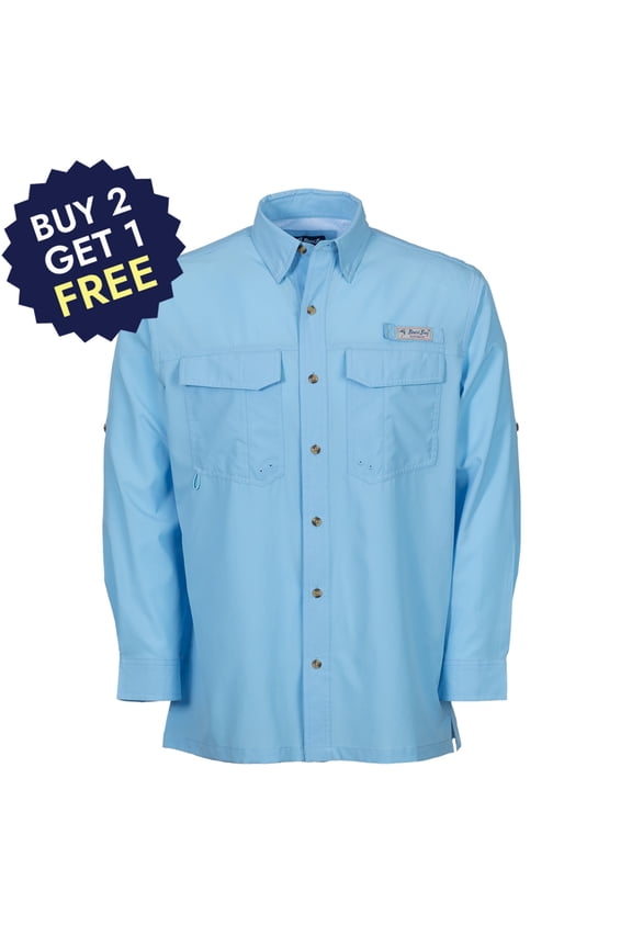 Flats V Men's Long Sleeve Shirt Featuring BloodGuard Plus