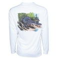 thumbnail image 1 of Bimini Bay Outfitters Hook M' Men's Long Sleeve Shirt - Alligator White, 1 of 2