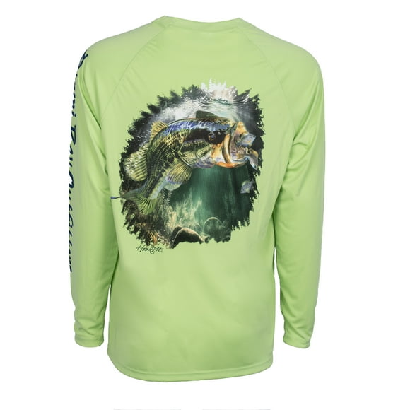 Bimini Bay Outfitters Hook M' Men's Long Sleeve - Shirt Bass Lime