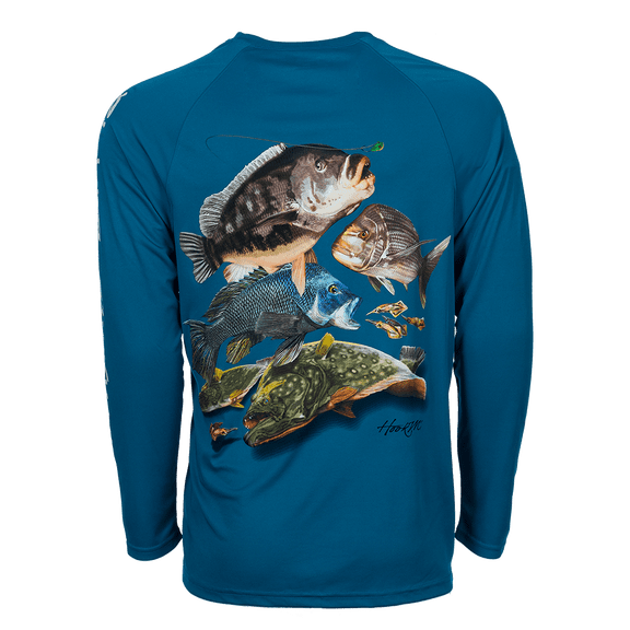 Bimini Bay Outfitters Hook M' Men's Long Sleeve Shirt - Northeast Bottom Slam 2 Seaport