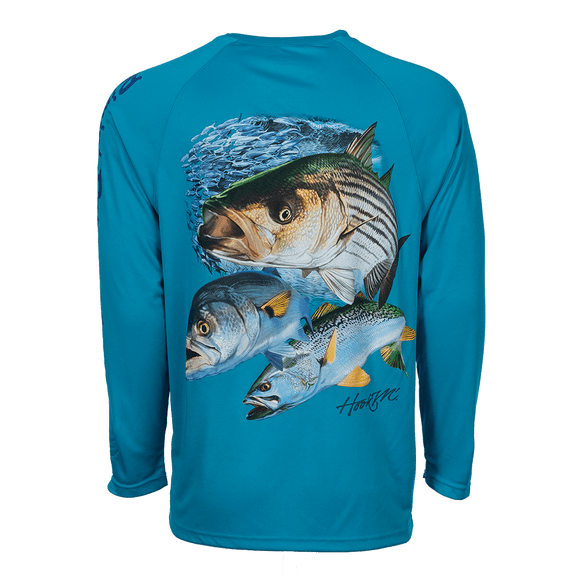Bimini Bay Outfitters Hook M' Men's Long Sleeve Shirt - Northeast Inshore Slam 2 Baltic Reef
