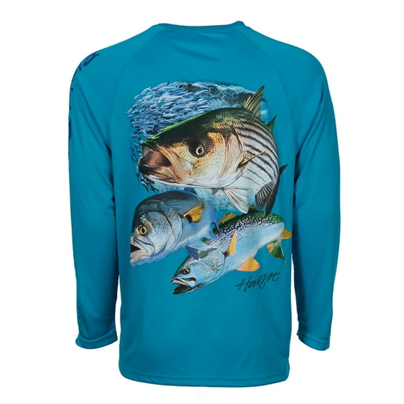 Bimini Bay Outfitters Hook M' Men's Long Sleeve Shirt - Northeast Inshore Slam 2 Baltic Reef