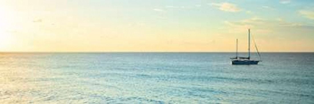 Bimini Horizon II Canvas Art - Susan Bryant (8 x 24)