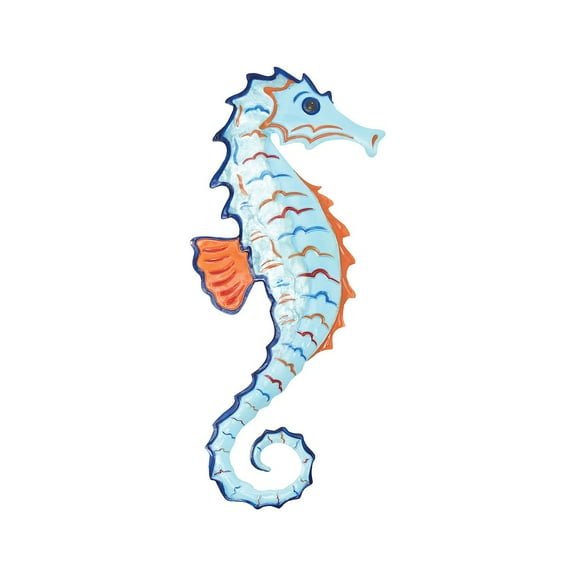 Bimini Island Coastal Tropical Seahorse Wall Art 7 x 0.5 x 15 Inches.
