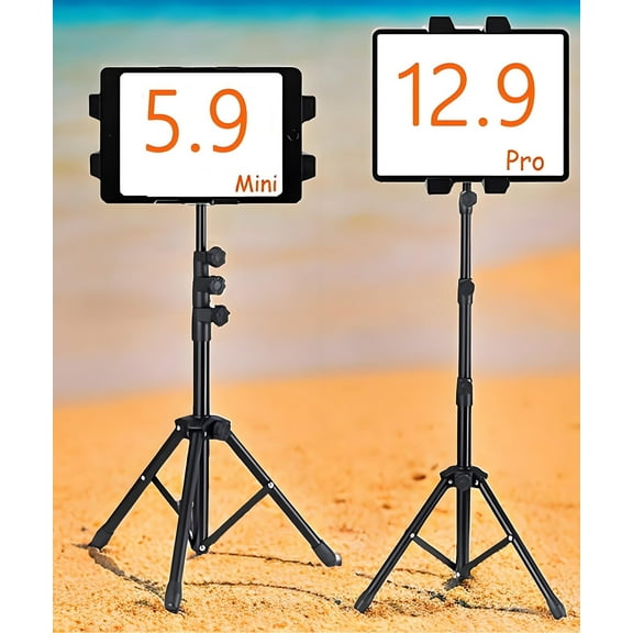 Ymokee 5''-12.9'' Tablet Tripod Stand, Portable Adjustable Tripod Stand for Ipad, Most Other Tablets
