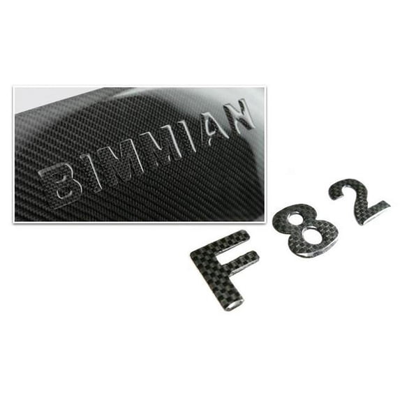 Bimmian CLEAAABXV Auto Carbon Carbon Fiber Lettering For All Vehicles - Black Color Letter V
