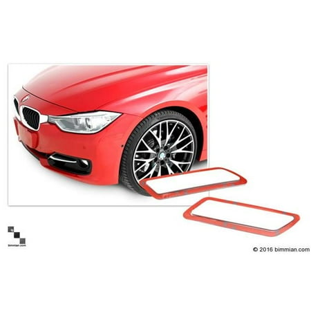 Bimmian REF305B45 Estoril Blue Metallic Painted Reflectors Pair for F30-31 LCI Standard Front Bumper