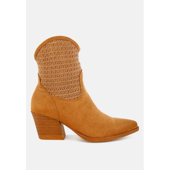 Bimmy Woven Pointy Western Boots