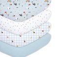thumbnail image 1 of Bimocosy Crib Sheets Fitted 4 Pack for Baby Boys & Girls, Soft Microfiber Toddler Bed Sheets for Standard Crib & Toddler Mattresses 52'’ x 28'' (Ranch), 1 of 6