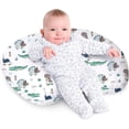 thumbnail image 1 of Bimocosy Nursing Pillow for Baby Boys Girls, Breastfeeding Pillows, Baby Support Pillow for Nursing, Bottle Feeding, Tummy Time with Machine Washable Cover & Breathable Filling (Crocodile), 1 of 5