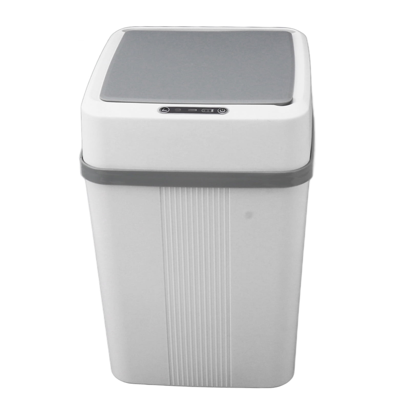 Bimzuc 12L Smart Trash Can with Motion Sensor, Automatic Lid, USB Rechargeable, Waterproof, for Kitchen, Bathroom, Bedroom, Office (White, 3 Modes)