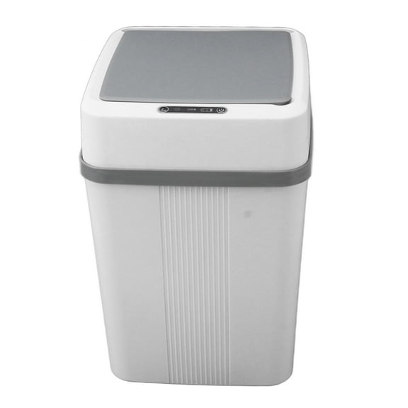 Bimzuc 12L Smart Trash Can with Motion Sensor, Automatic Lid, USB Rechargeable, Waterproof, for Kitchen, Bathroom, Bedroom, Office (White, 3 Modes)