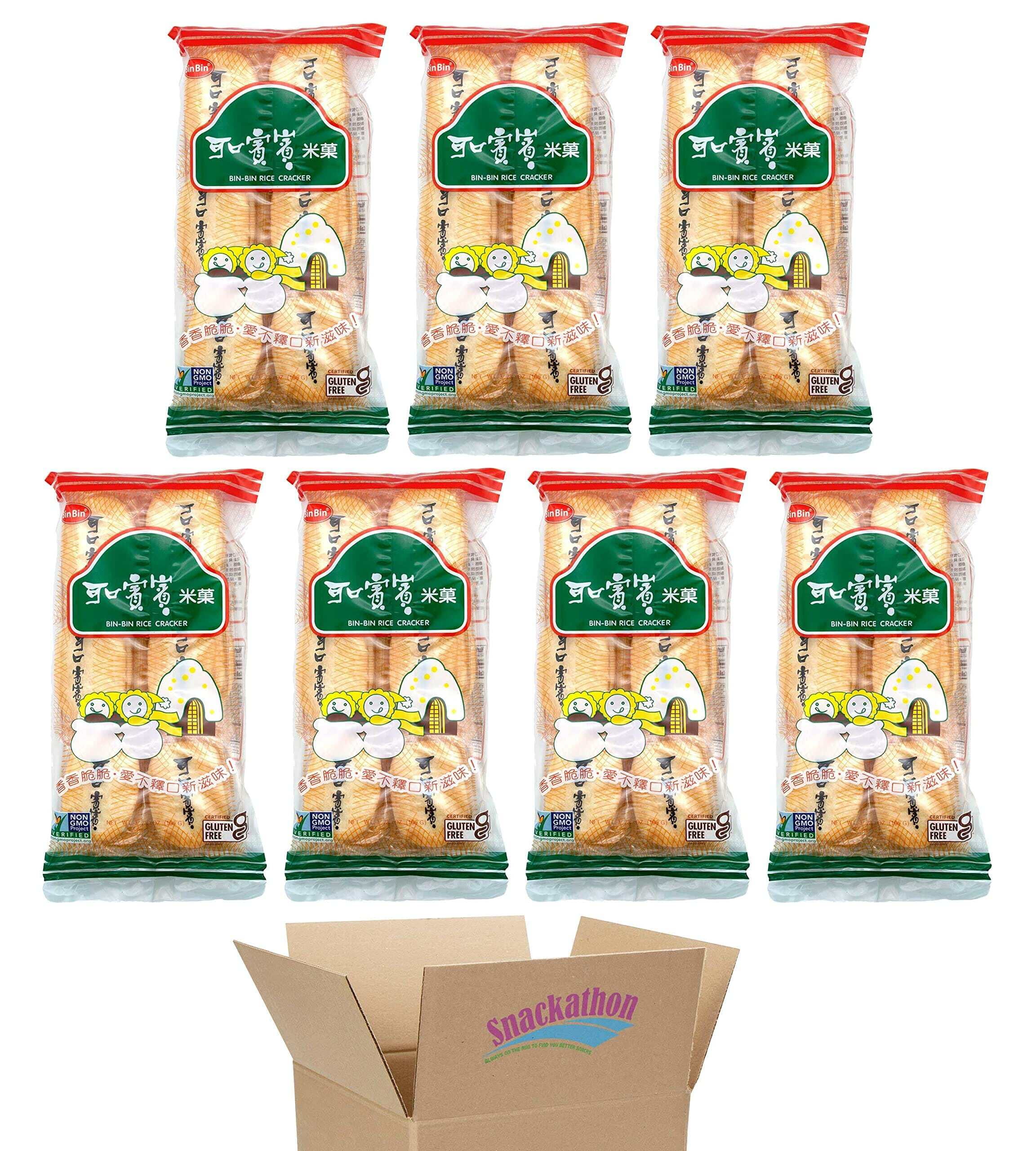 Snackathon Bin Bin Rice Crackers, Original Flavor, 3.73 oz Pack of 7 ...