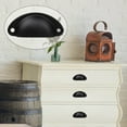 thumbnail image 1 of Uxcell 3.18" x 1.38" x 0.71" Bin Cup Pulls Brushing Drawers Dresser Handle Metal Alloy Brushing Black 15pcs, 1 of 7