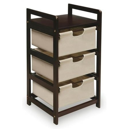 Three Bin Hamper or Storage Unit-Color:Espresso
