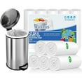 thumbnail image 1 of Bin Liners 15 Liter Small White Bin Bags 100 Count Garbage Bags Pedal Trash Bags for Bathroom Office., 1 of 6