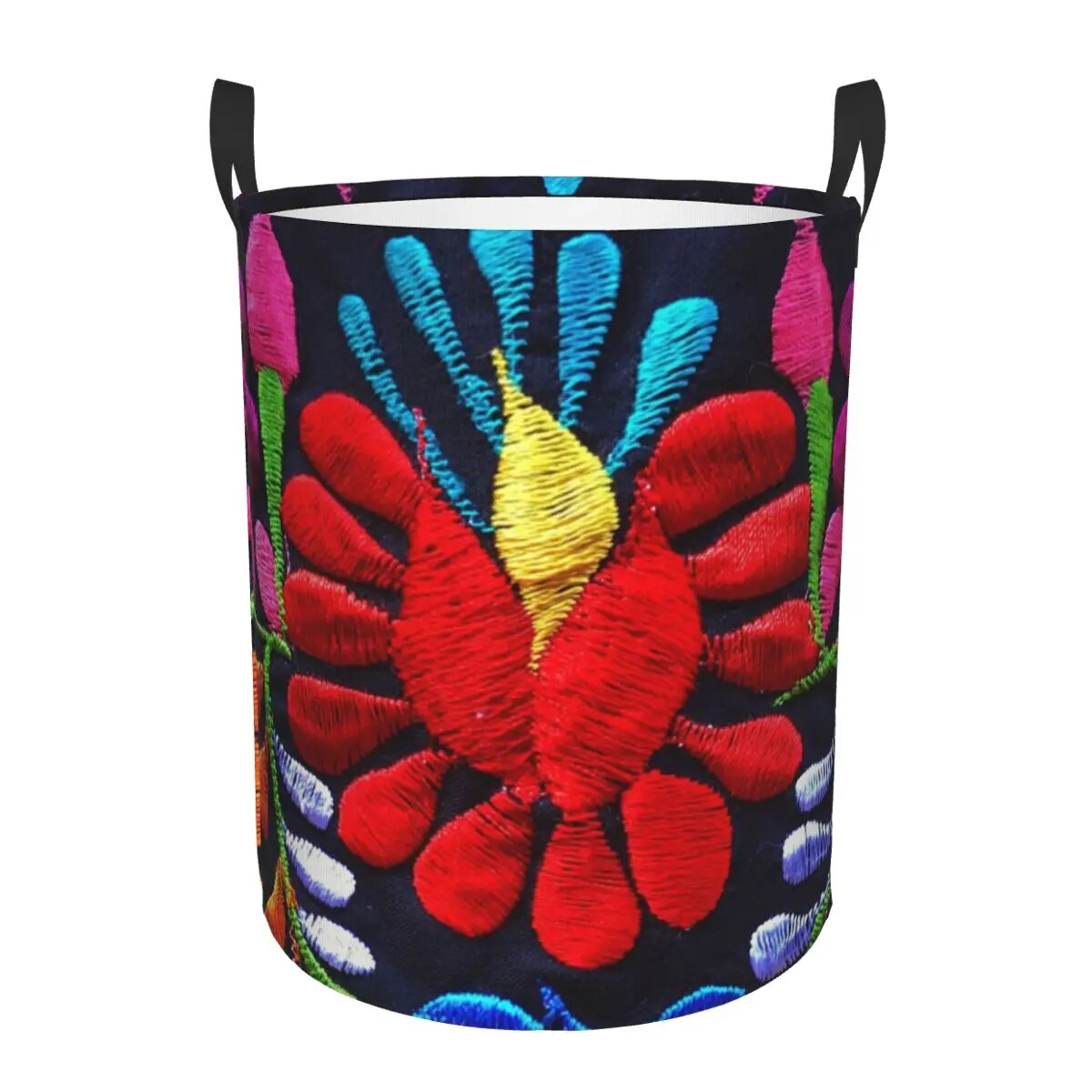 Bin Storage Toys Kids Nursery for Hamper Clothes Art Floral Textile