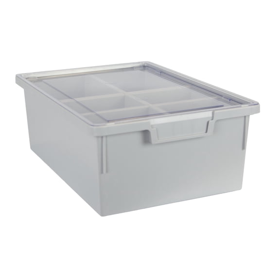 Bin/ Tote/ Tray Divider Kit - Double Depth 6" Bin in Light Gray - 3 pack