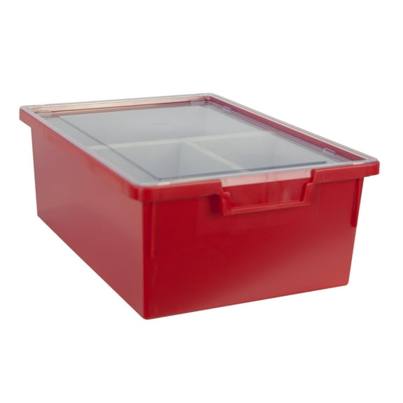 Bin/ Tote/ Tray Divider Kit - Double Depth 6" Bin in Primary Red - 1 pack