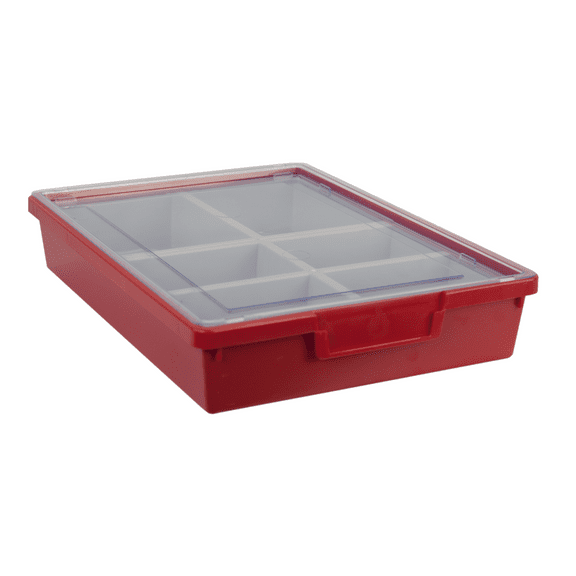 Bin/ Tote/ Tray Divider Kit - Single Depth 3" Bin in Primary Red - 1 pack