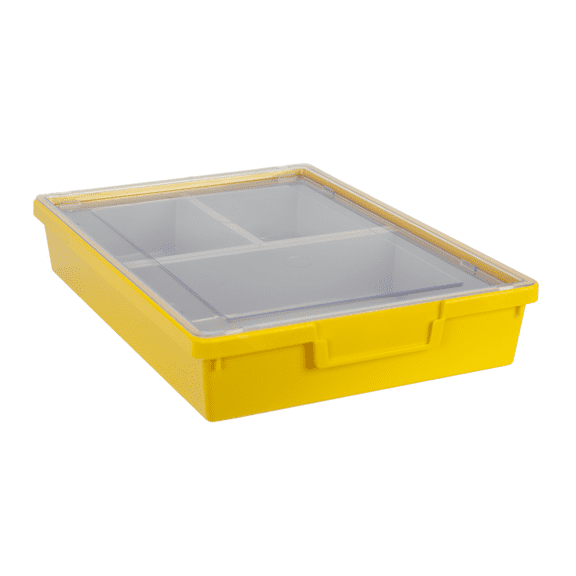 Bin/ Tote/ Tray Divider Kit - Single Depth 3" Bin in Primary Yellow - 1 pack