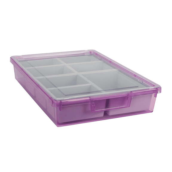 Bin/ Tote/ Tray Divider Kit - Single Depth 3" Bin in Tinted Purple - 1 pack