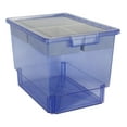thumbnail image 1 of Bin/ Tote/ Tray Divider Kit - Triple Depth 12" Bin in Tinted Blue - 1 pack, 1 of 4
