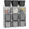 thumbnail image 1 of Bin Warehouse Rack - 12 Totes Compact, 1 of 3