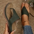 thumbnail image 1 of BinBiL Fashion Women Casual Round Head Comfy Slippers Beach Casual Slipsole Shoes Green 8.5(41), 1 of 9