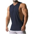 thumbnail image 1 of BinBiL Gym Workout Tank Tops Y-Back Muscle Tee Stringer Bodybuilding Sleeveless T-Shirts Navy XL(XL), 1 of 5