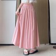 thumbnail image 1 of BinBiL Ladies' Solid Color Versatile High Waist Wide Leg Pants Skirt Pants Pink L(L), 1 of 3