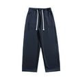 thumbnail image 1 of BinBiL Men's Baggy Sweatpants Fleece Straight Leg Casual Pants Elastic Waist Athletic Workout Jogger Sweat Pants Fall Winter Blue 4(M), 1 of 5