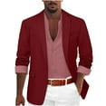 thumbnail image 1 of BinBiL Men's Casual Blazer Suit Jackets Slim Fit Sports Coat with Pockets Red M(M), 1 of 5