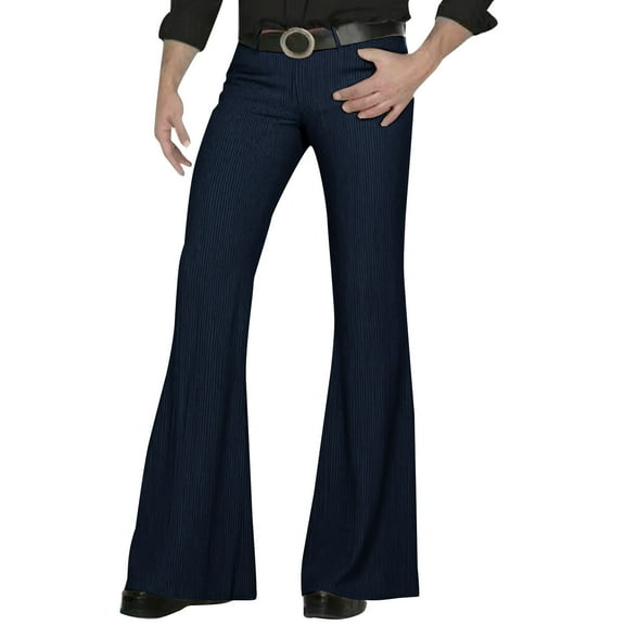 BinBiL Men's Corduroy Vintage Bell Bottom Pants ,Disco Stretchy Flared Pants Fit 60s 70s Outfits for Men,Mens Bell Bottom Jeans.