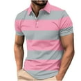 thumbnail image 1 of BinBiL Men's Golf Shirt, Men's Cool DRI Moisture-Wicking Performance Golf Shirt, Jersey Knit Performance Golf Shirt Pink M(M), 1 of 5