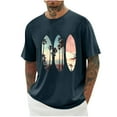 thumbnail image 1 of BinBiL Men's Graphic T Shirt Crewneck Short Sleeve Loose Casual Tee Tops Navy XXXXXL(XXXXXL), 1 of 4