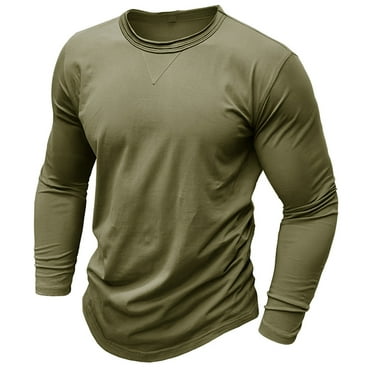 BinBiL Men's Long Sleeve Clearance Men's T-Shirt, Classic Long-Sleeve Long Sleeve Graphic T-Shirt Casual Fashion High Elasticity thermal Undershirt Soft Tops