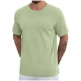thumbnail image 1 of BinBiL Men's Sun Shirts Short Sleeve UPF 50+ UV Protection Swim Shirts Rash Guard Quick Dry Workout Gym Athletic T-Shirts Green S(S), 1 of 5