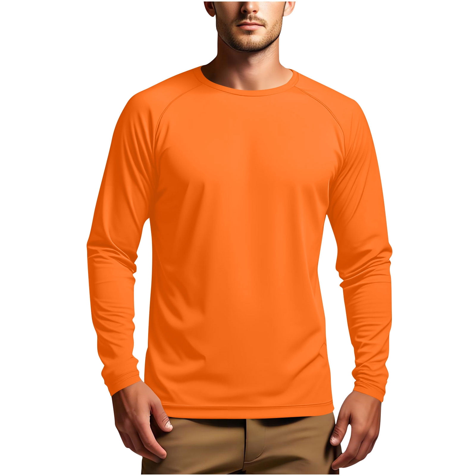BinBiL Men's UPF 50+ Long Sleeve Tee Shirts UV Sun Protection Quick Dry ...