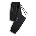 thumbnail image 1 of BinBiL Mens Casual Pants Lightweight Drawstring Beach Pants Elastic Waist Cropped Pants Black XS(XS), 1 of 6