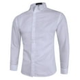 thumbnail image 1 of BinBiL Mens Dress Shirts Wrinkle Free Long Sleeve Button Down Shirts formal Business Shirt Wine White-A XXXXL, 1 of 7